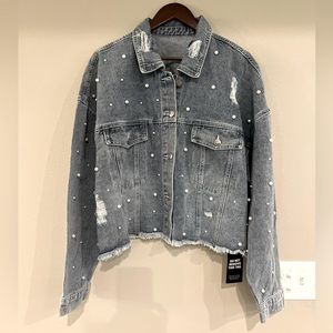 Pearl Distressed Denim Jacket
